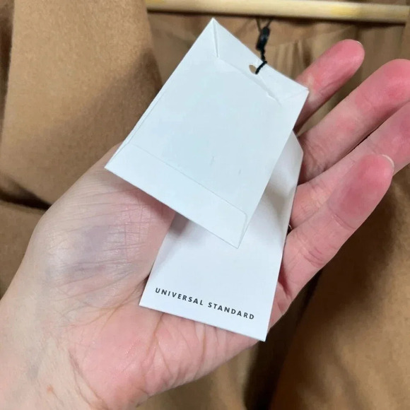 Universal Standard New Tailored Coat Size 3XL Camel Brown Neutral Wool Blend - Picture 5 of 13